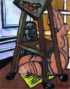 Sculpture Studio Artwork by Max Beckmann