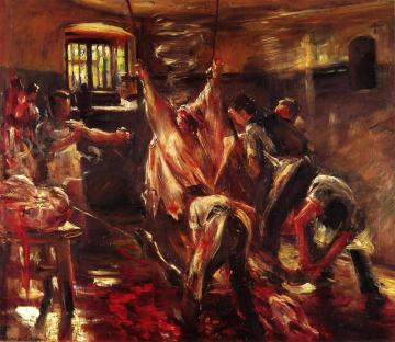 In the Slaughter House Artwork by Lovis Corinth