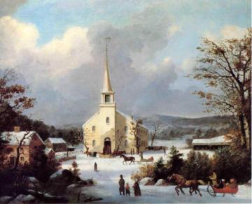 Going to Church Artwork by George Henry Durrie