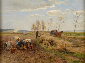 Potato Harvest Artwork by Hugo Muhlig