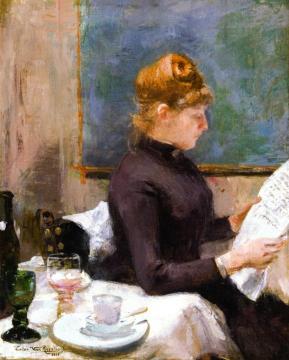 Lady Reading Artwork by Theo van Rysselberghe