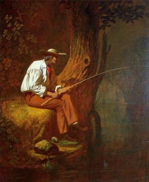 Mississippi Fisherman Artwork by George Caleb Bingham