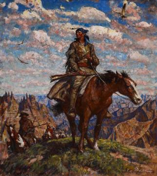 Jedediah Smith In The Badlands Artwork by Harvey T. Dunn