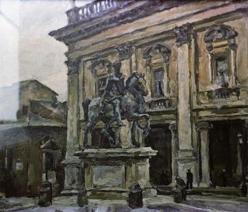 The Statue Of Marcus Aurelius In Rome Artwork by Pyotr Konchalovsky