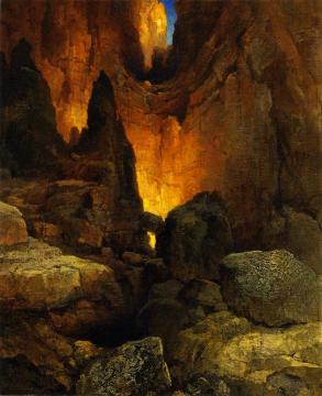 A Side Canyon, Grand Canyon of Arizona Artwork by Thomas Moran