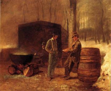 Measurement and Contemplation Artwork by Eastman Johnson