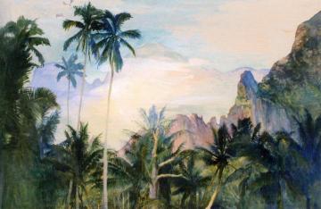 The End of Cook's Bay, Island of Moorea, Society Islands. 1891, Dawn Artwork by John La Farge
