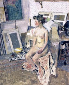 Nude in the Studio Artwork by Edouard Vuillard