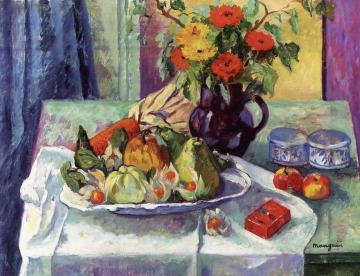Plate Of Fruit Artwork by Henri Manguin
