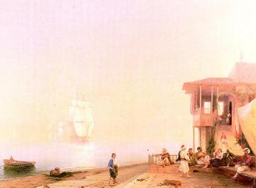 Embankment of oriental town Artwork by Ivan Constantinovich Aivazovsky