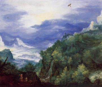 Mountain Landscape With View Of A River Valley Artwork by Jan Bruegel the Elder