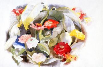 Zinnias Artwork by Charles Demuth
