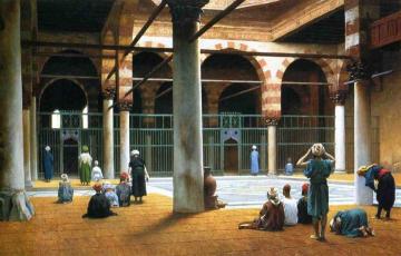 Interior of a Mosque Artwork by Jean Leon Gerome