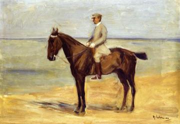 Rider on the Beach Facing Left Artwork by Max Liebermann