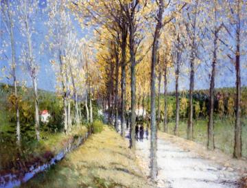 Lane by the Stream Artwork by Pierre Eugène Montézin