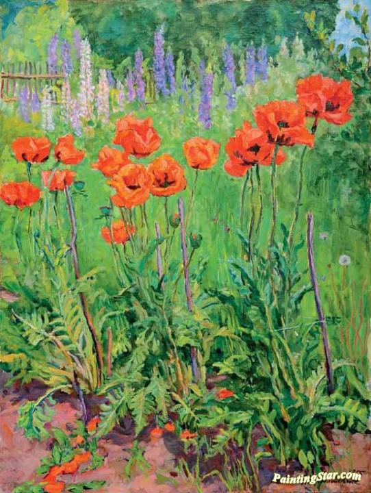 Poppies Artwork by Pyotr Konchalovsky