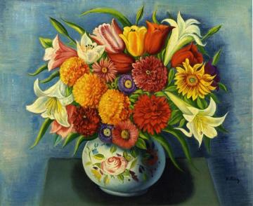 Flowers Artwork by Moise Kisling