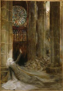 Interior Of A Cathedral Artwork by Georges Antoine Rochegrosse