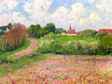 Breton Landscape, Trees and Flowers Artwork by Henry Moret