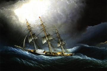 Clipper Ship at Cape Horn Artwork by James E. Buttersworth
