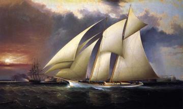 The Yacht Magic Defending America's Cup Artwork by James E. Buttersworth
