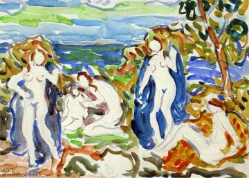 The Bathers Artwork by Maurice Prendergast