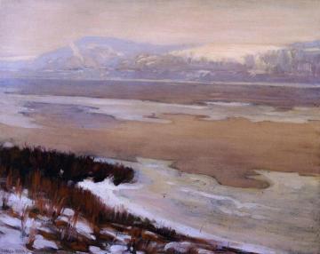 The Delaware Thawing Artwork by Charles Rosen