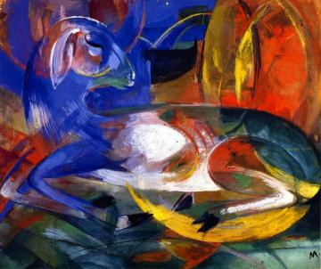 Blue Lamb Artwork by Franz Marc