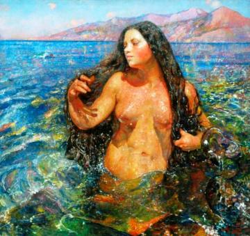 Oceanid Artwork by Annie Swynnerton
