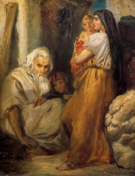 Intérieur Juif à Constantine Artwork by Theodore Chasseriau