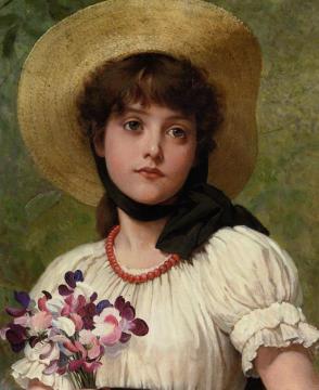 Sweetpeas Artwork by George Dunlop Leslie