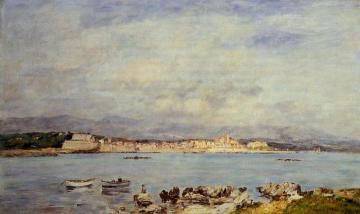 Antibes, Vue pris de la salis Artwork by Eugène-Louis Boudin