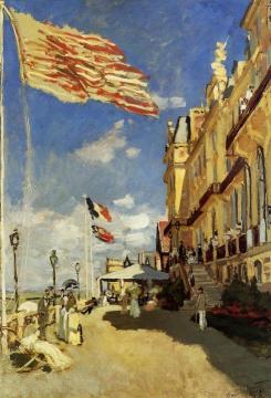 Hotel Des Roches Noires, Trouville Artwork by Claude Oscar Monet