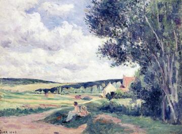 Yvonne, the Road to Vermenton Artwork by Maximilien Luce
