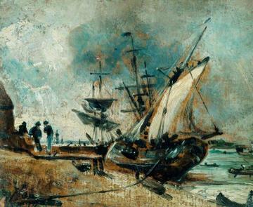Shipping in the Orwell near Ipswich Artwork by John Constable