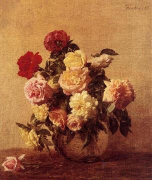 Roses Artwork by Henri Fantin-Latour
