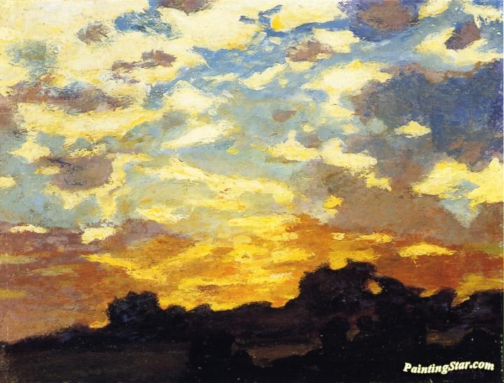Golden Sunset Artwork by Edward Potthast