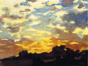 Golden Sunset Artwork by Edward Potthast