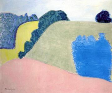 Pink Meadow Artwork by Milton Avery