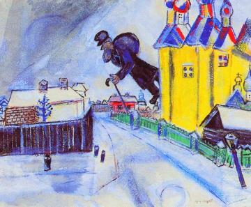 Over Vitebesk Artwork by Marc Chagall