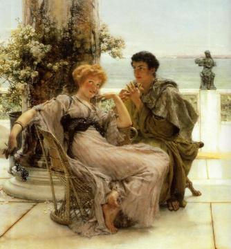 Courtship - The Proposal Artwork by Sir Lawrence Alma Tadema