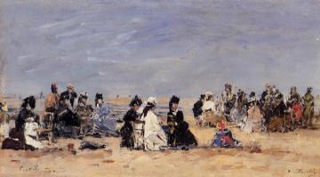 Trouville, Beach Scene Artwork by Eugène-Louis Boudin