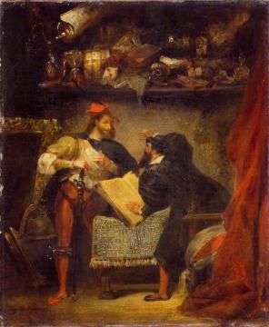 Faust and Mephistopheles Artwork by Eugène Delacroix