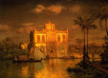 'Ave Maria': Scene of the Guayaquil River, Ecuador (III) Artwork by Louis Remy Mignot