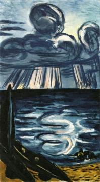 Sea with a Large Cloud Artwork by Max Beckmann