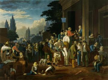The County Election (no.1) Artwork by George Caleb Bingham