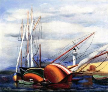 Port of Sanary Artwork by Moise Kisling