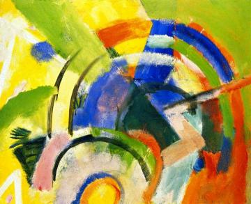 Small Composition IV Artwork by Franz Marc