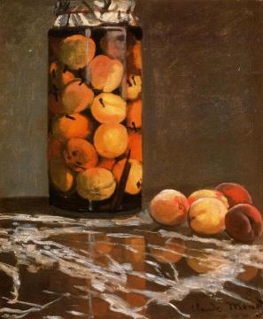 Jar of Peaches Artwork by Claude Oscar Monet