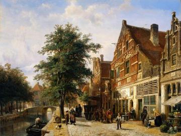 Zuiderhavendijk, Enkhuizen Artwork by Cornelius Springer